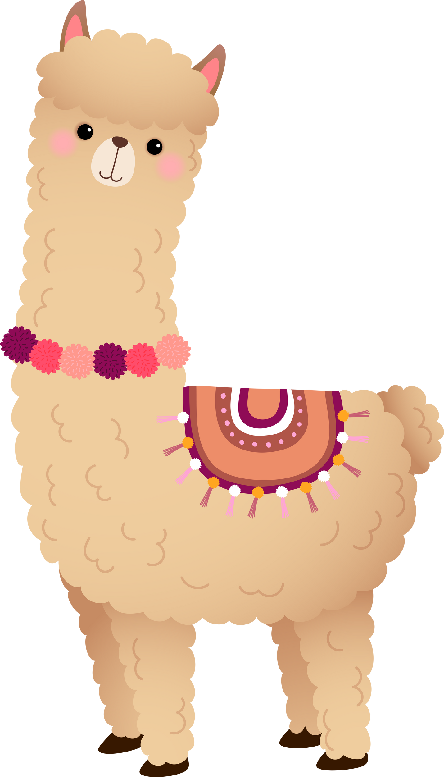 Cartoon alpaca